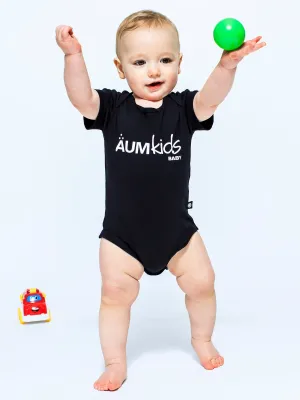 AUMkids HAPPY BABY SHORT SLEEVE ONESIE   BIB SET