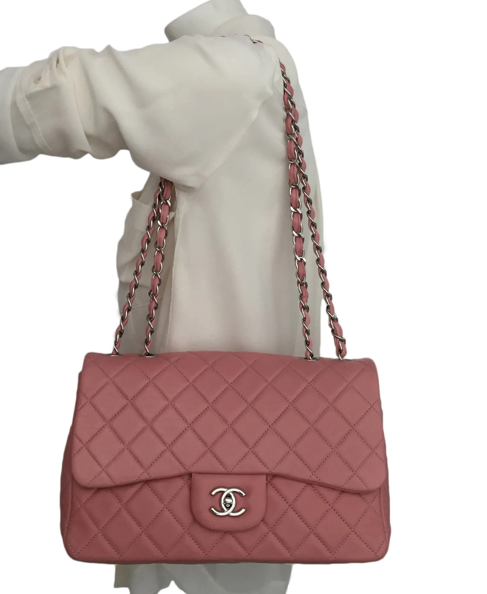 Authentic Chanel Pink Lambskin Jumbo – BRAND NEW IN BOX