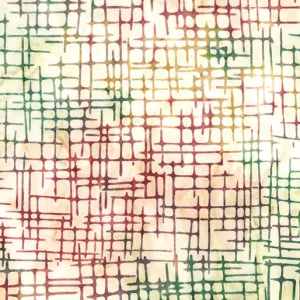 Bali Urban Weave Batiks 9275-10 Cream/Red