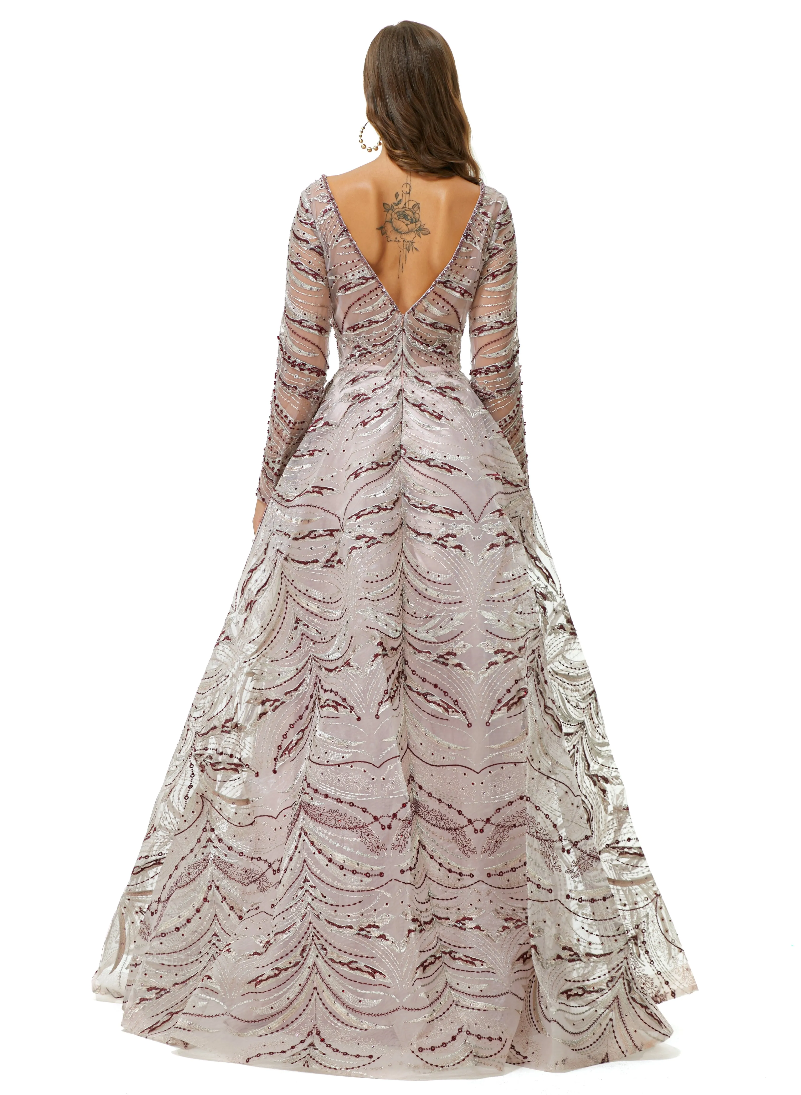 Ballbella Design | Sparkle Beaded Long Sleeves Prom Dresses