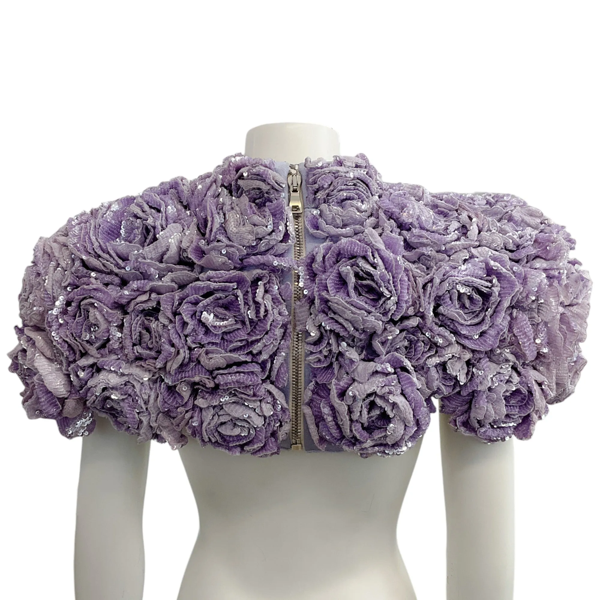 Balmain Runway  2019 Lilac Sequined Bolero Cape