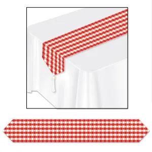 Beistle Printed Gingham Table Runner - Party Supply Decoration for Spring/Summer