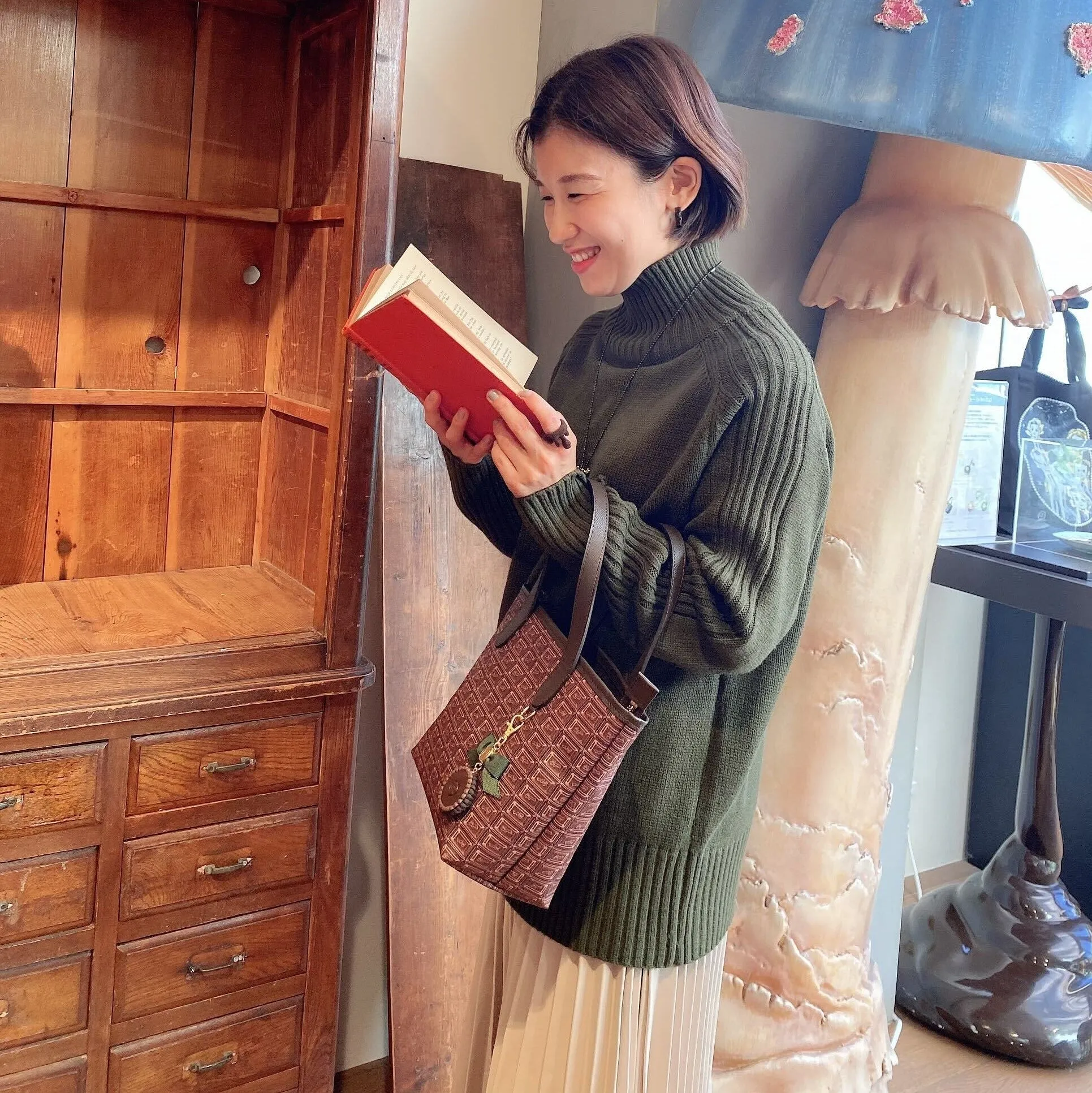 Bitter Chocolate Mini Tote Bag【Japan Jewelry】