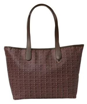Bitter Chocolate Zip Leather Tote Bag【Japan Jewelry】
