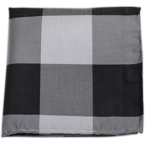 Black Bison Plaid Pocket Square