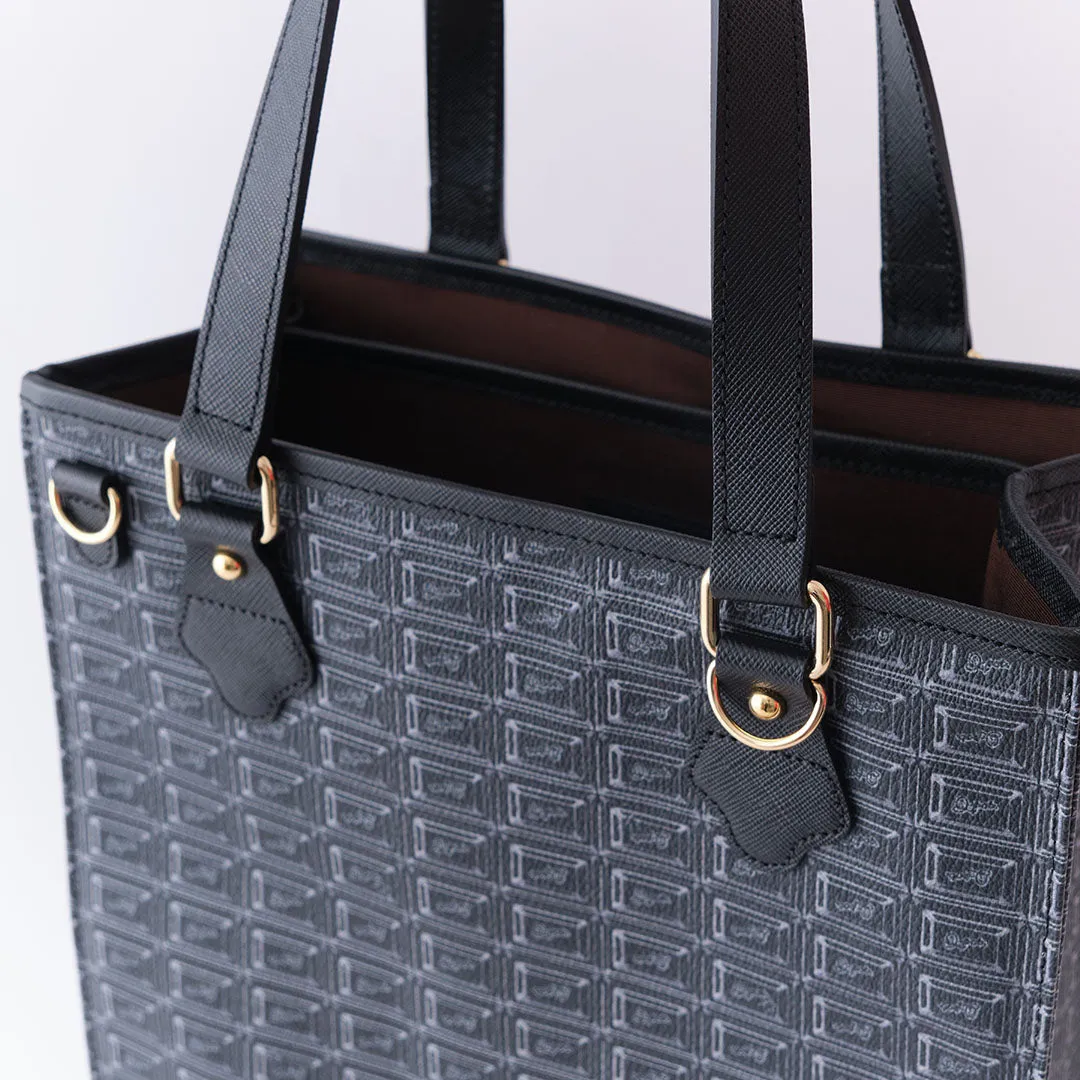 Black Chocolate Square Tote Bag【Japan Jewelry】