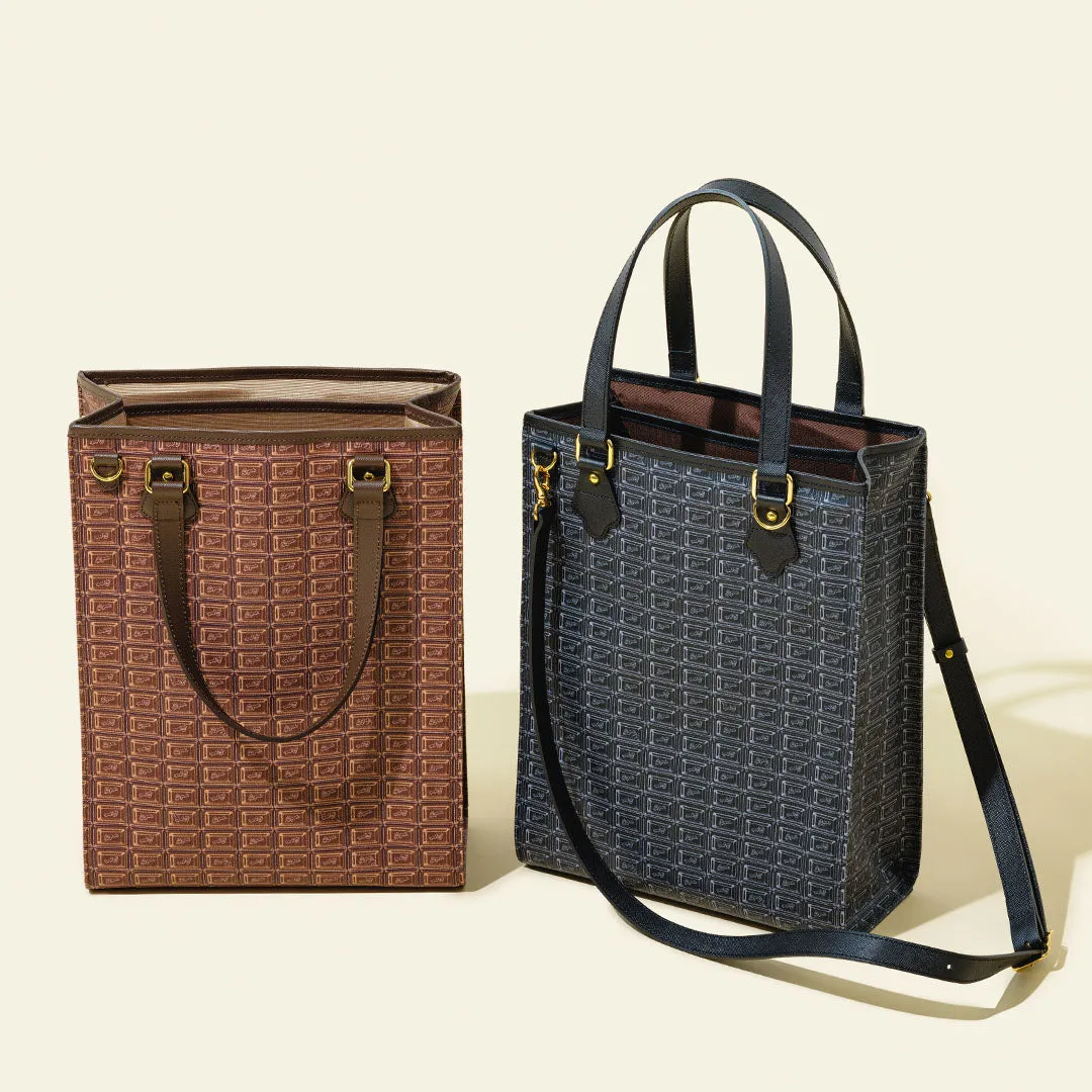 Black Chocolate Square Tote Bag【Japan Jewelry】
