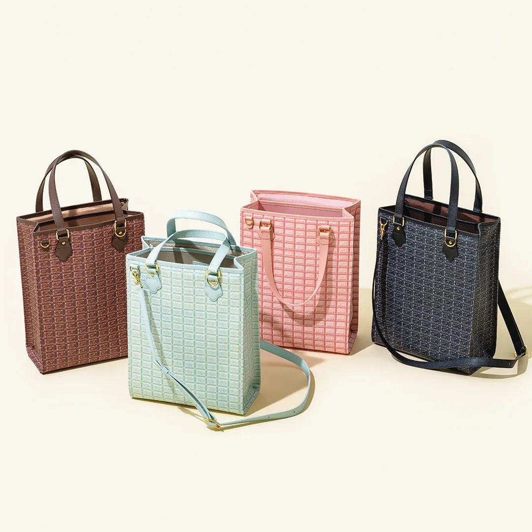 Black Chocolate Square Tote Bag【Japan Jewelry】
