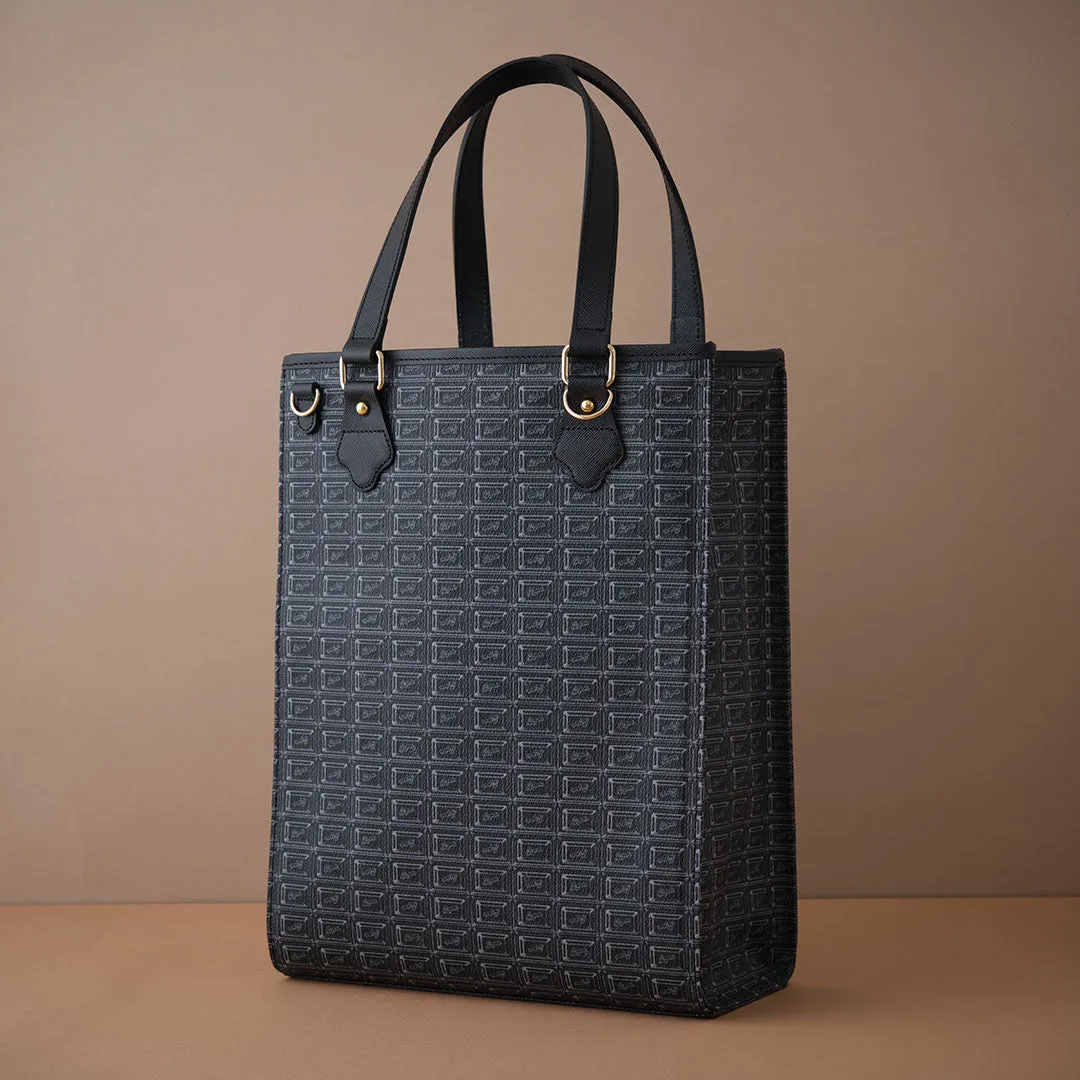 Black Chocolate Square Tote Bag【Japan Jewelry】