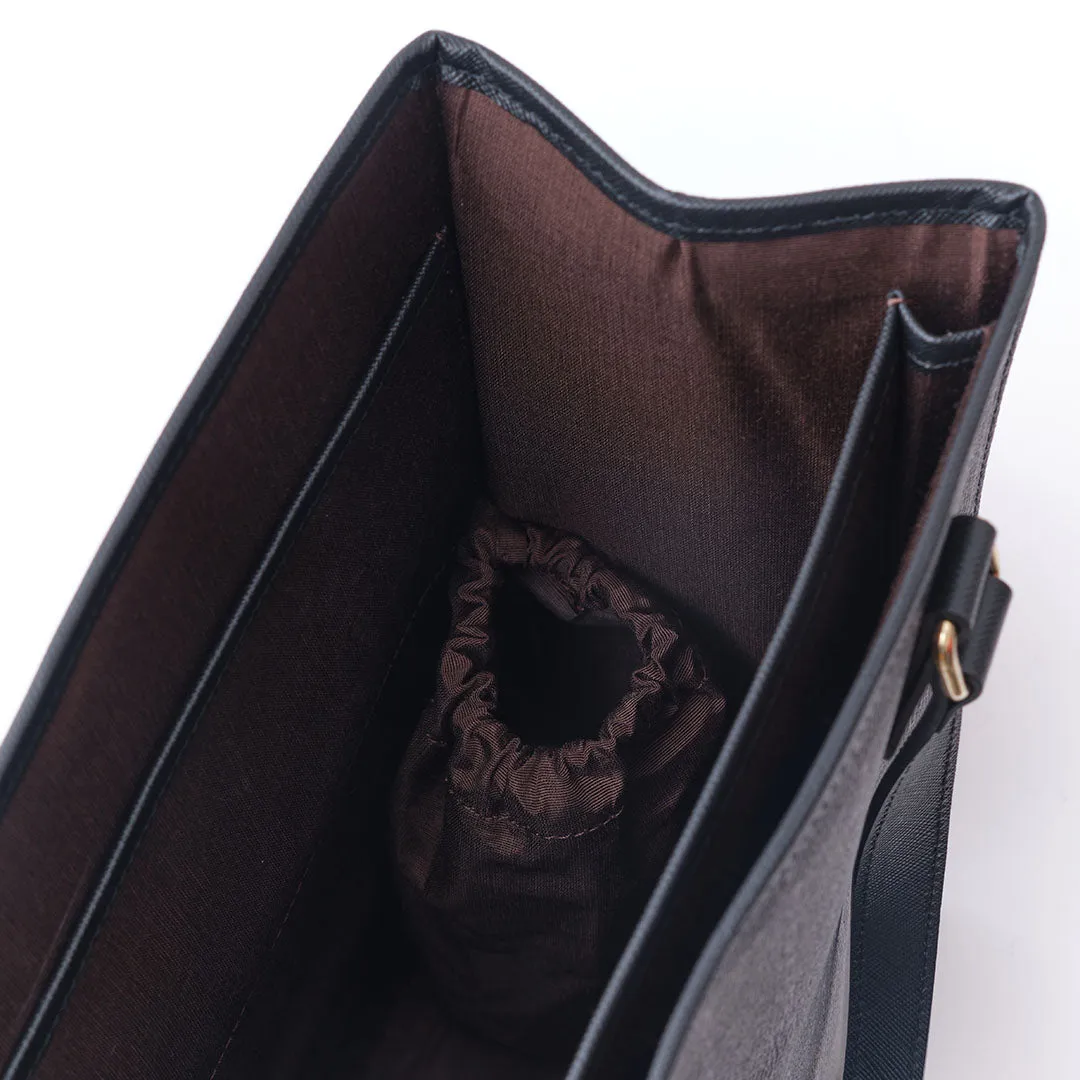 Black Chocolate Square Tote Bag【Japan Jewelry】