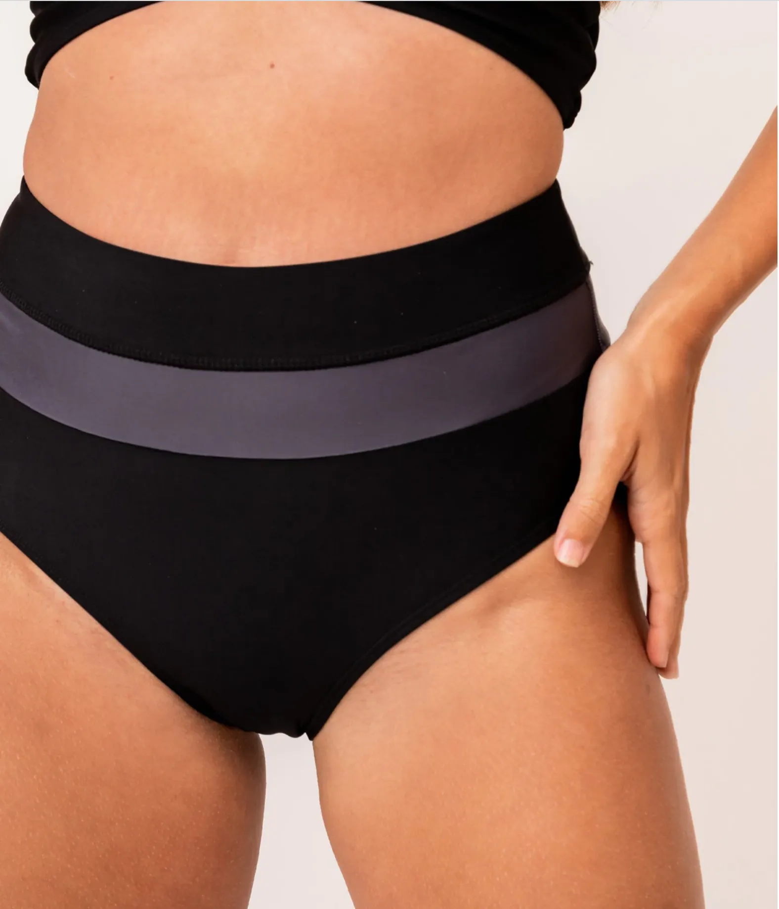 Black Colorblock Bottom (XL, XXL) - Final Sale