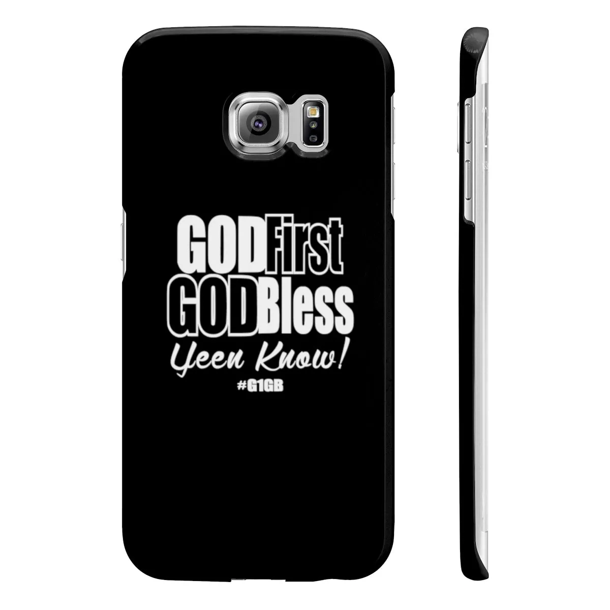 Black God First God Bless Phone Case