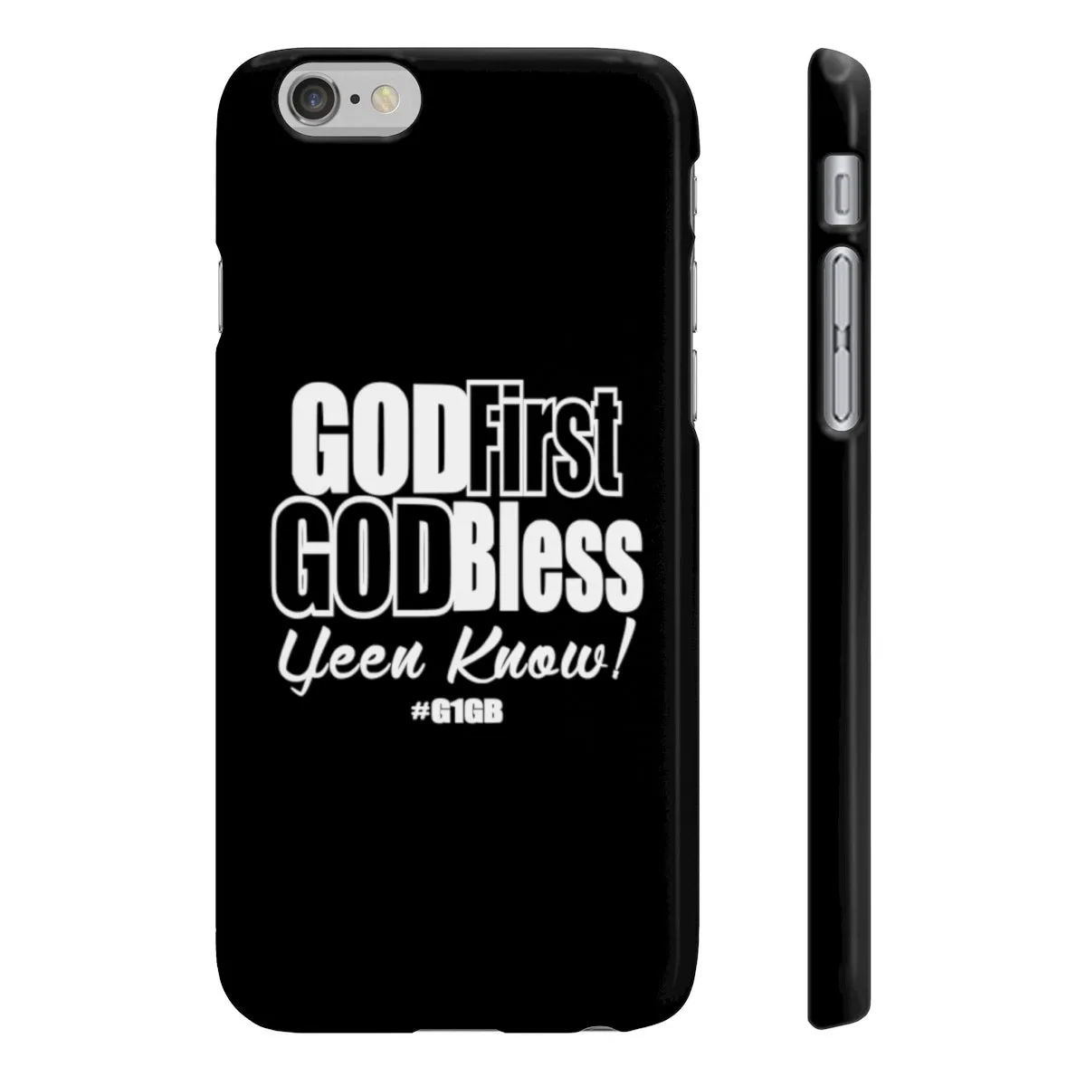 Black God First God Bless Phone Case