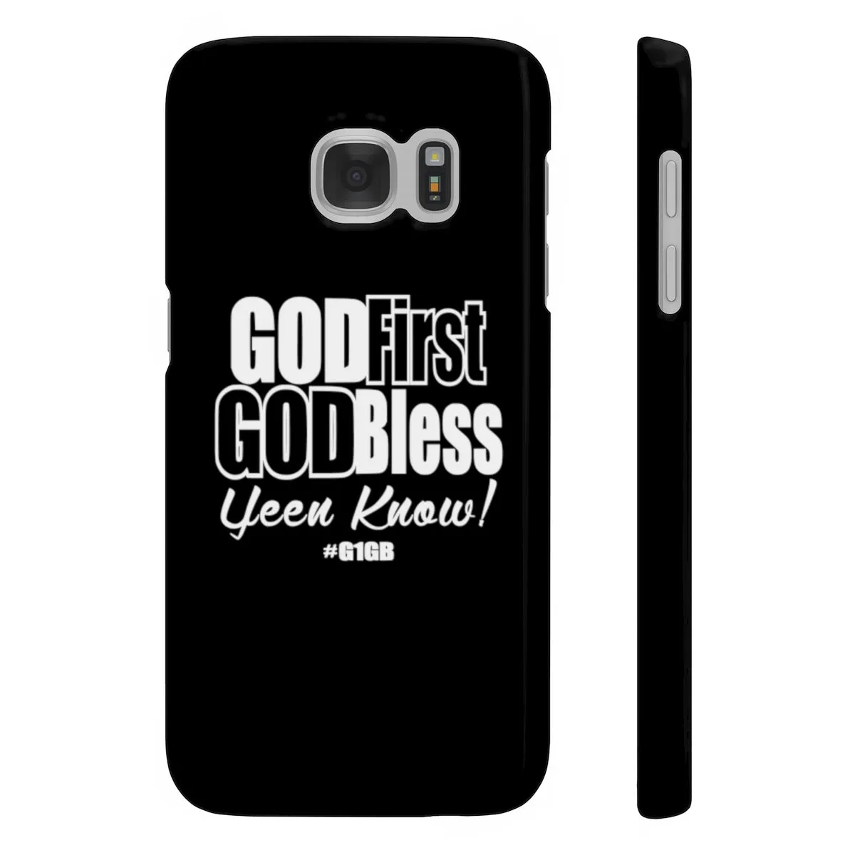 Black God First God Bless Phone Case