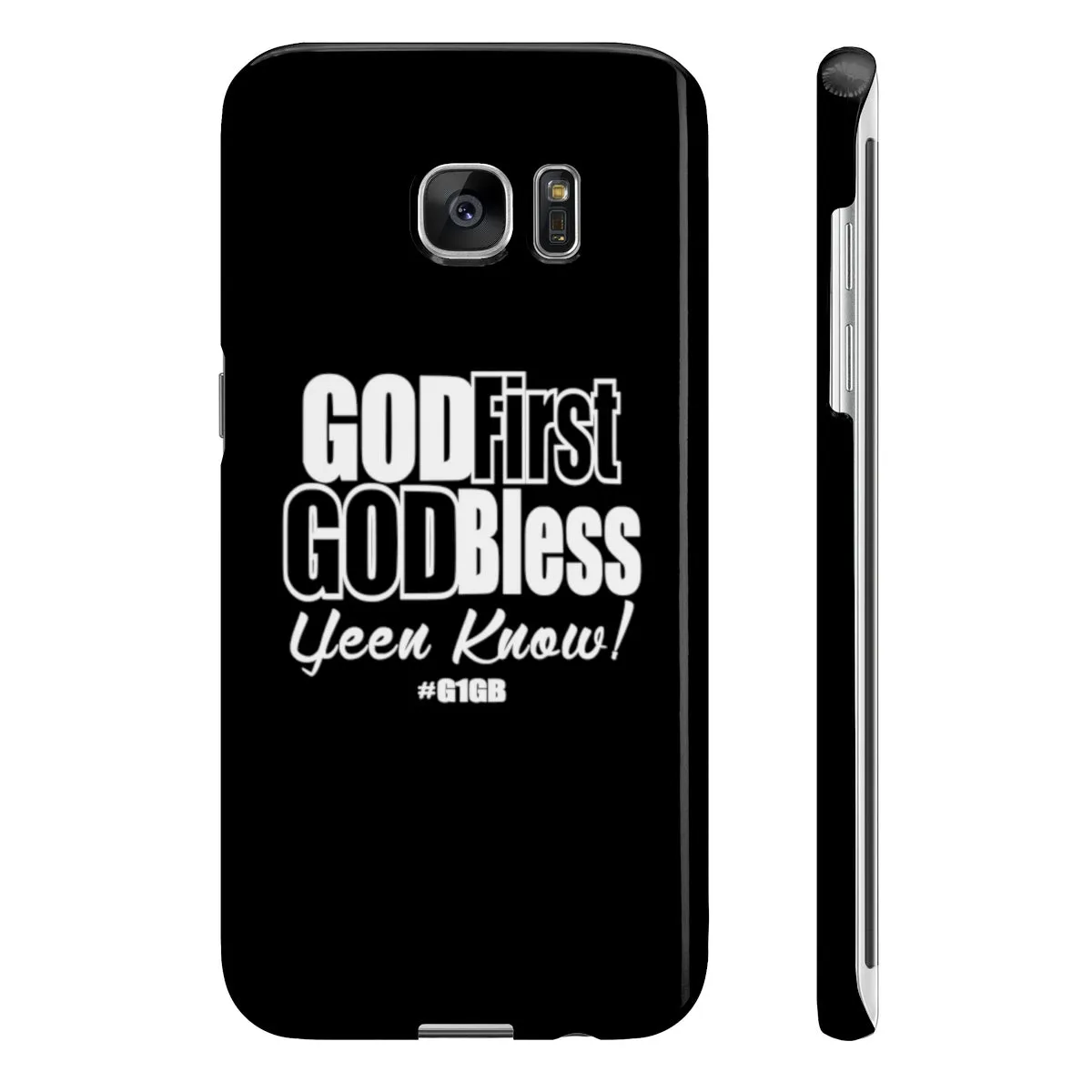 Black God First God Bless Phone Case