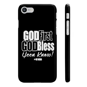 Black God First God Bless Phone Case