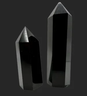 Black Obsidian Tower - Faceted