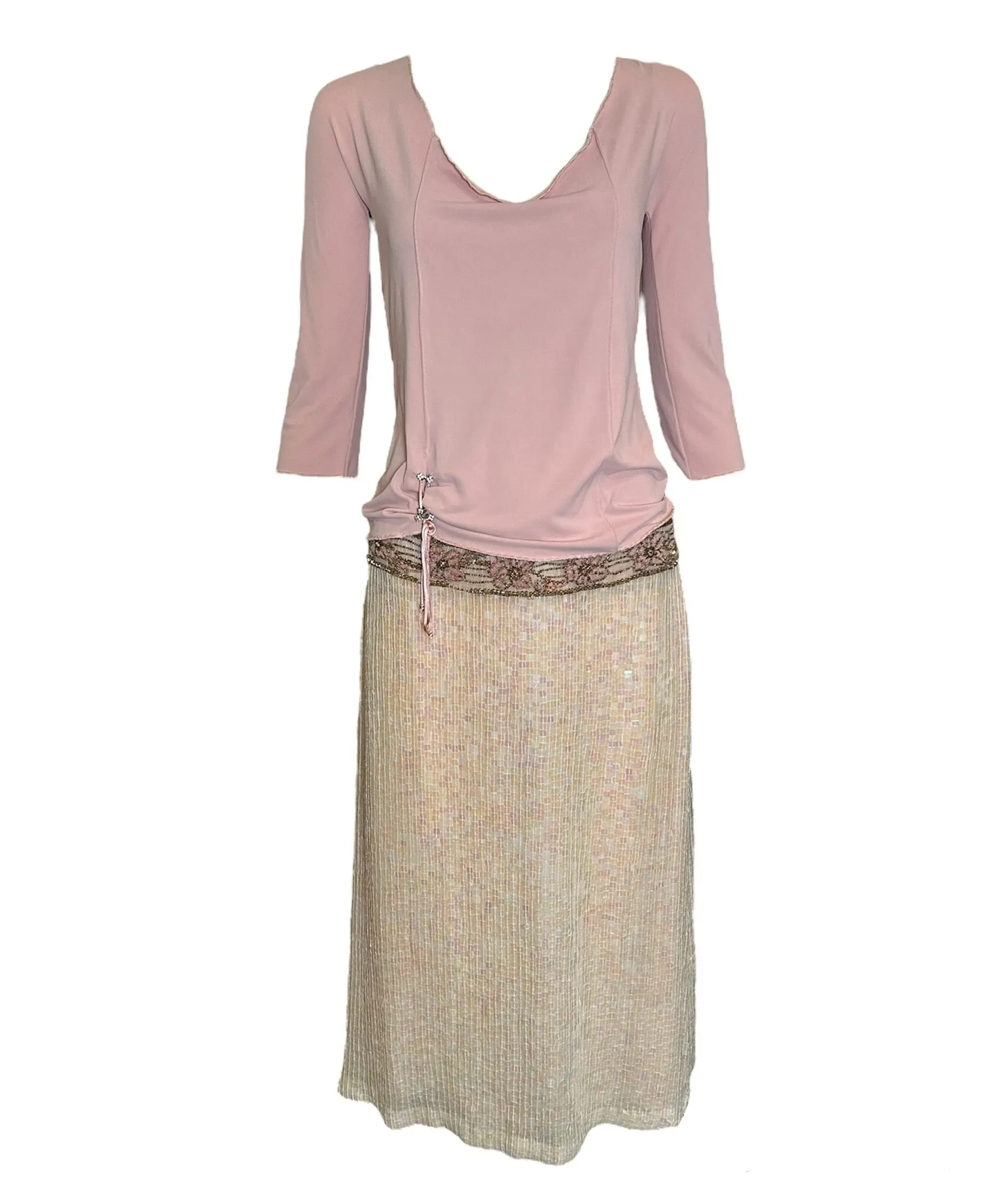 Blumarine Pink Animal Print Sequined 3-Piece Ensemble NWT
