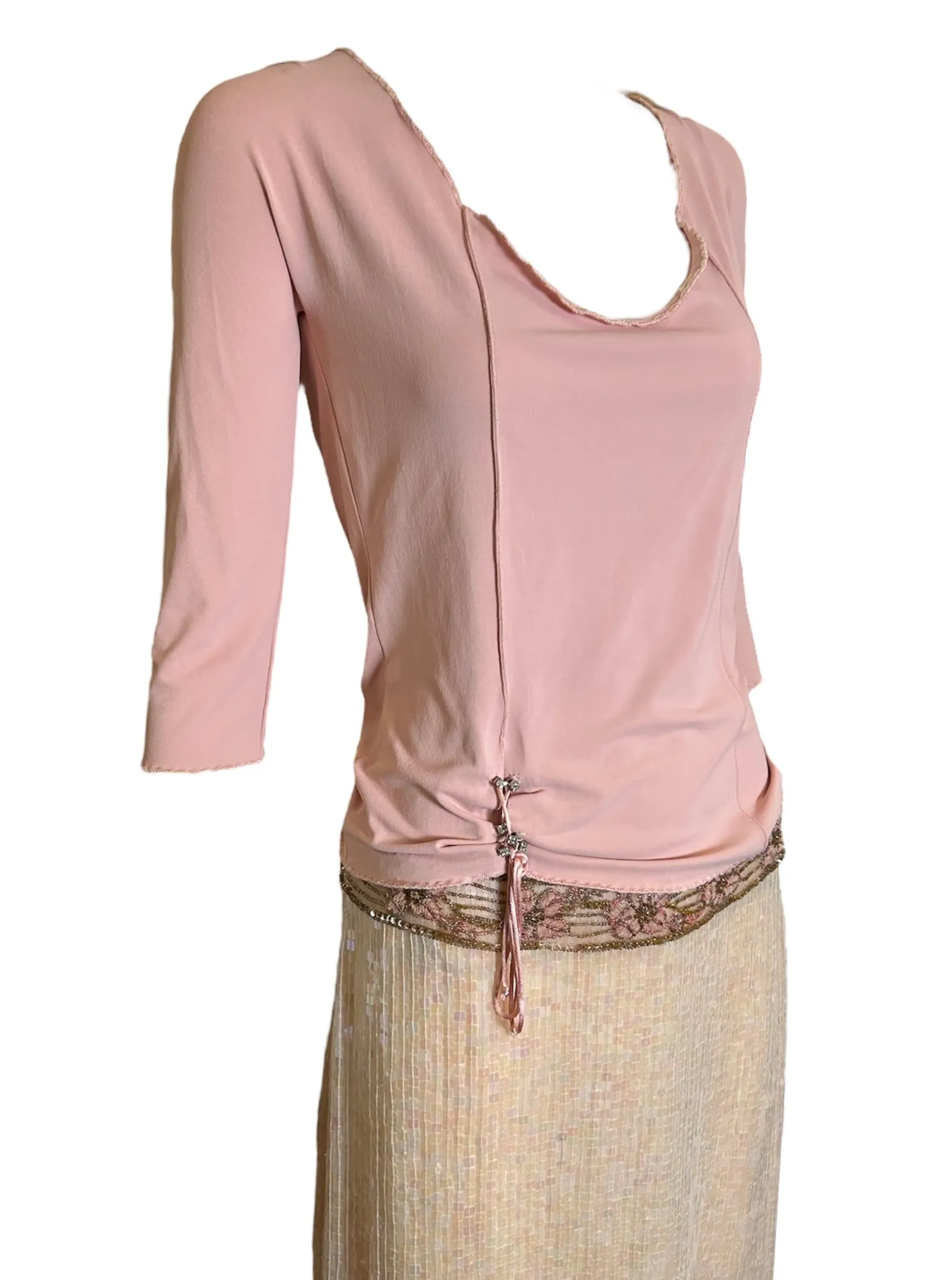 Blumarine Pink Animal Print Sequined 3-Piece Ensemble NWT