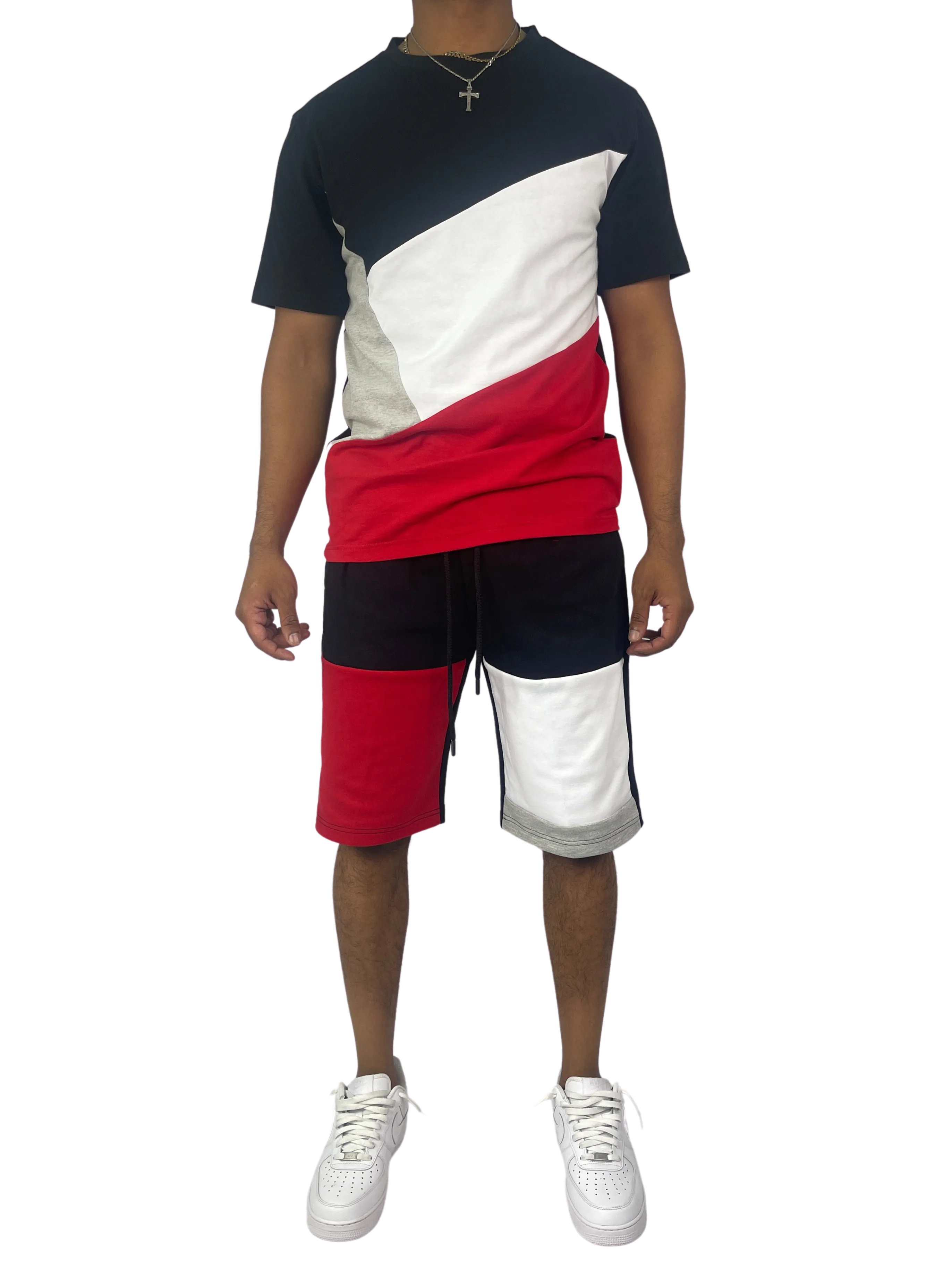 BT-BT229500-Colorblock Short Set