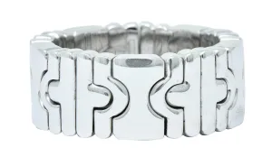 Bulgari 18 Karat White Gold Parentesi Band Ring Circa 1990