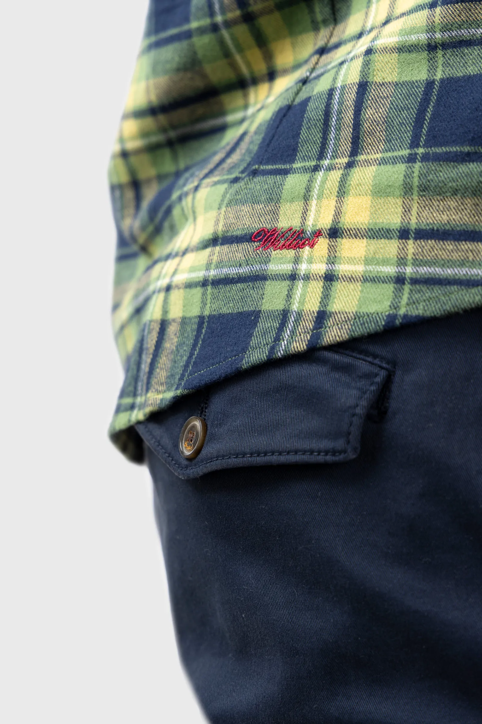 Camisa Viella Marino Verde Amarillo Slim Fit