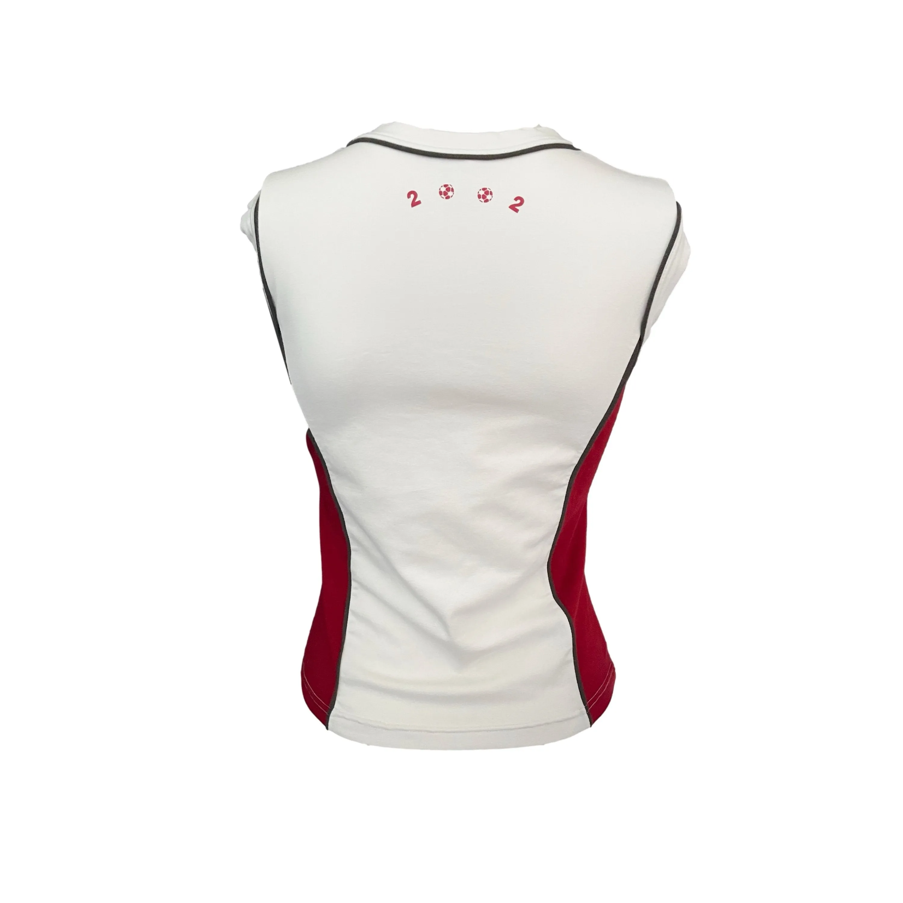 Celine White Colorblock Logo Tank Top