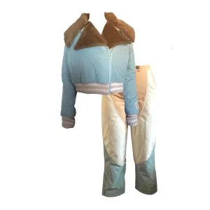Chanel Baby Blue Colorblock Snowsuit Set