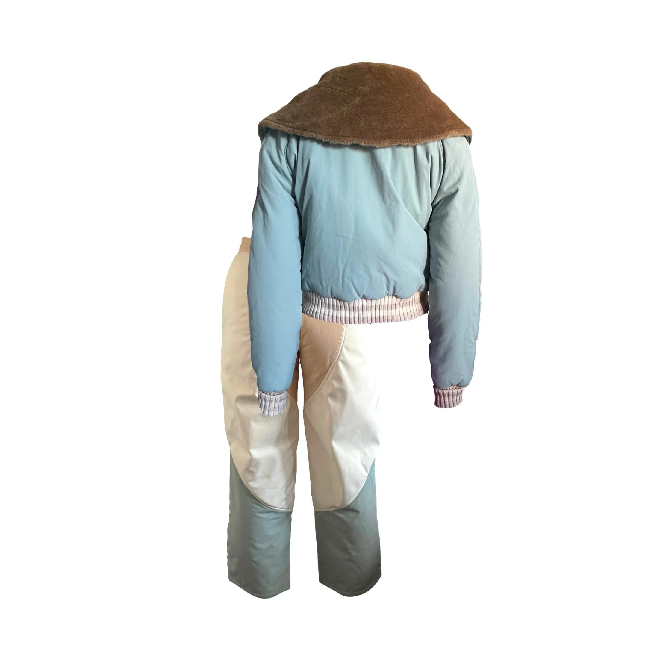 Chanel Baby Blue Colorblock Snowsuit Set