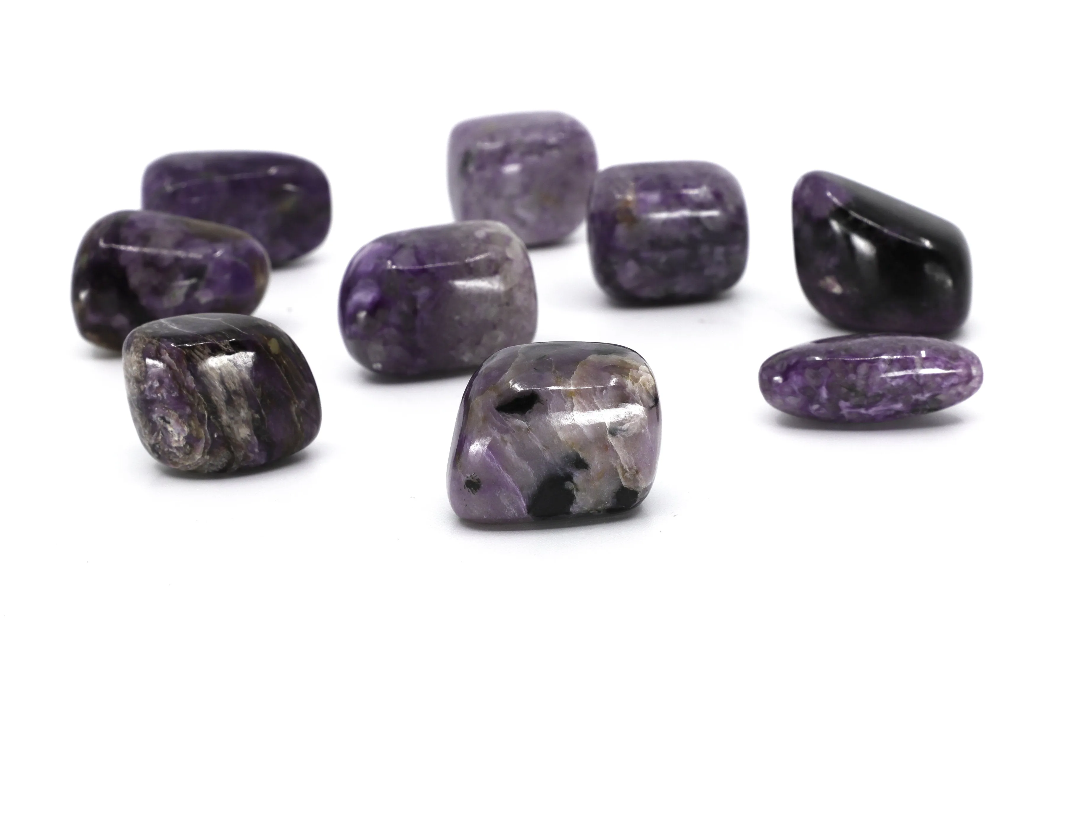 Charoite tumbles