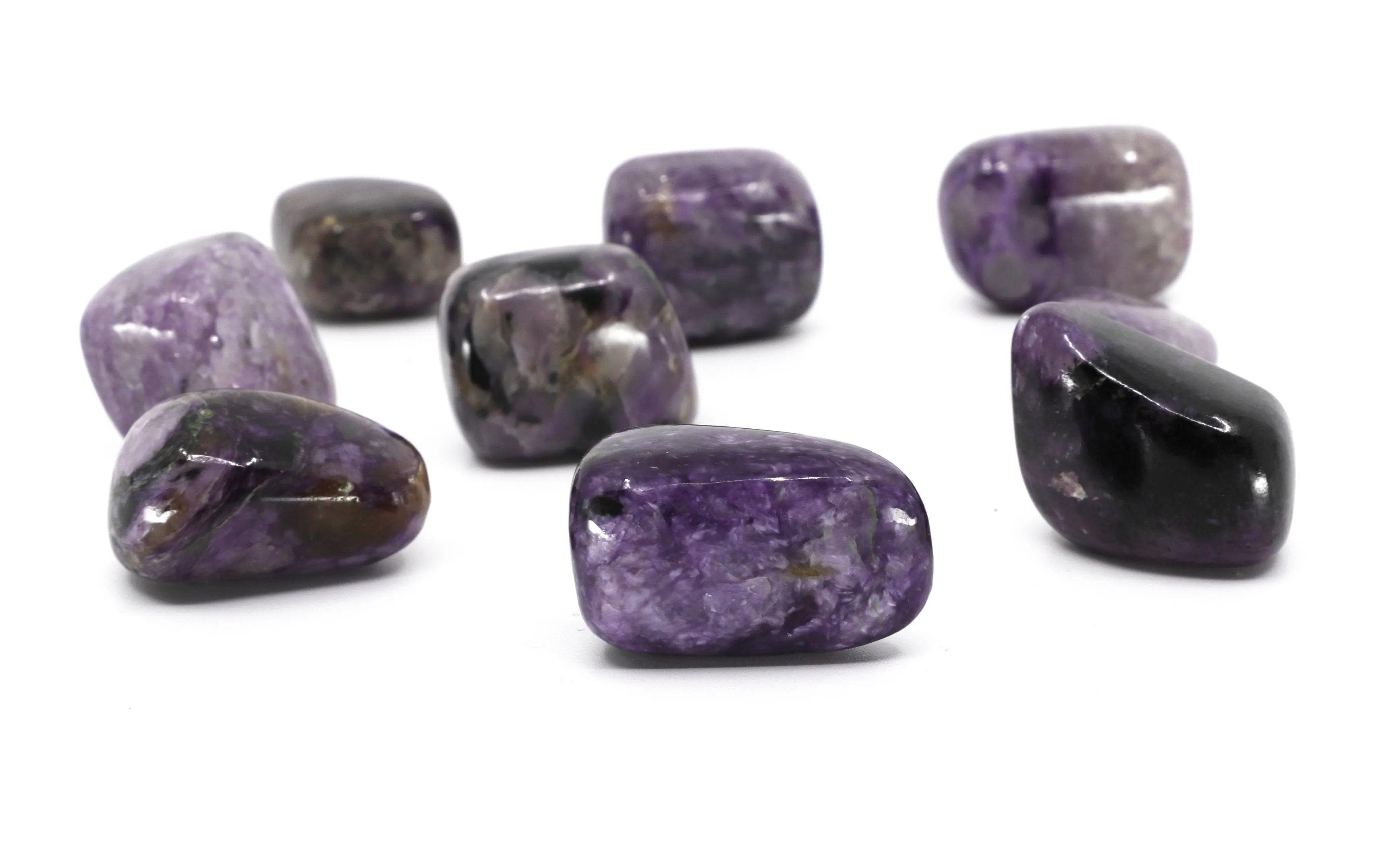 Charoite tumbles
