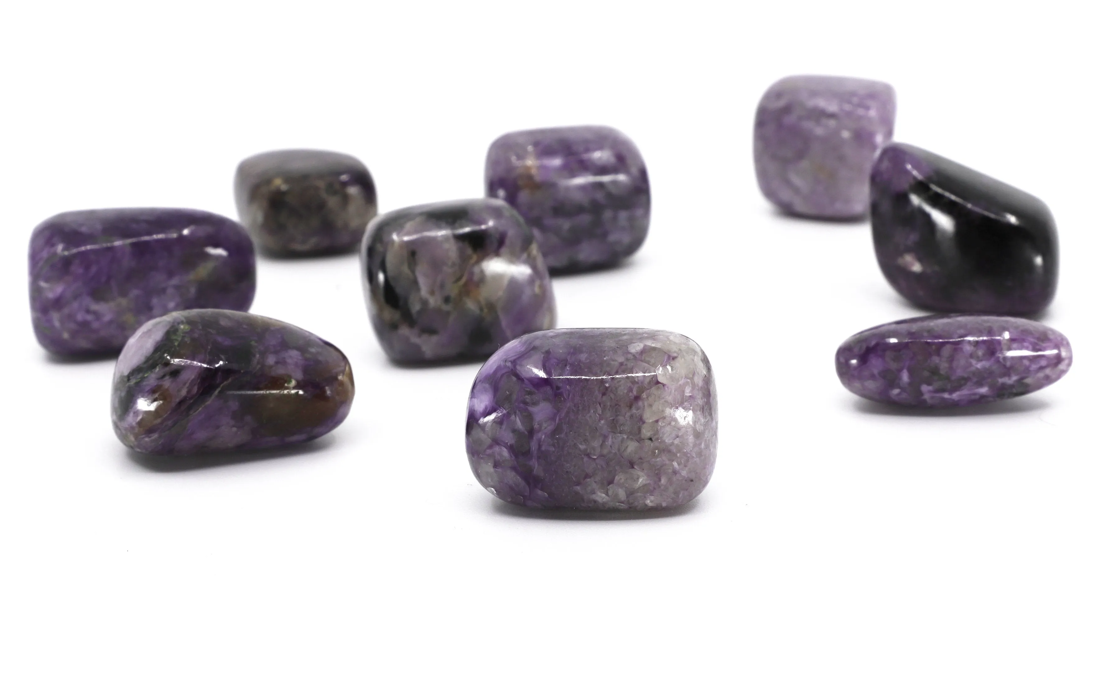 Charoite tumbles