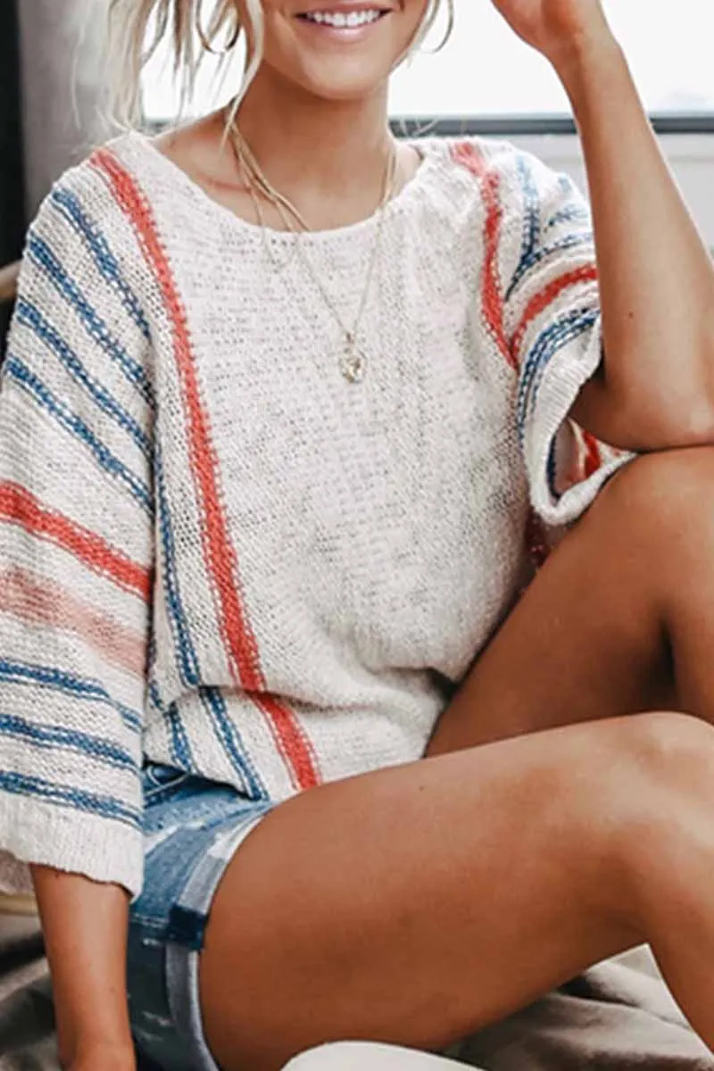 Chicindress Striped Colorblock Sweater