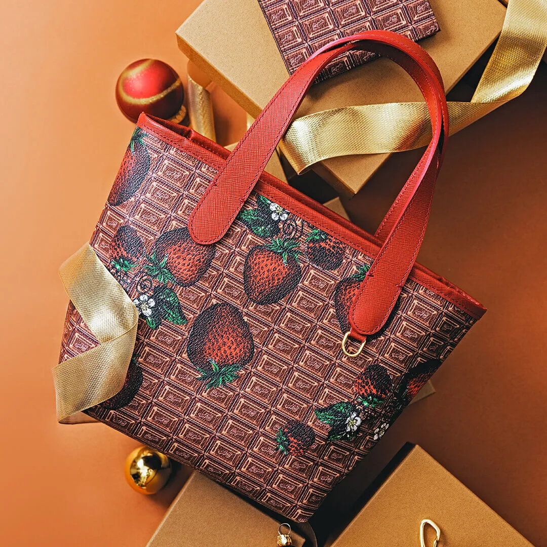 Chocolate × Strawberry Mini Tote Bag【Japan Jewelry】