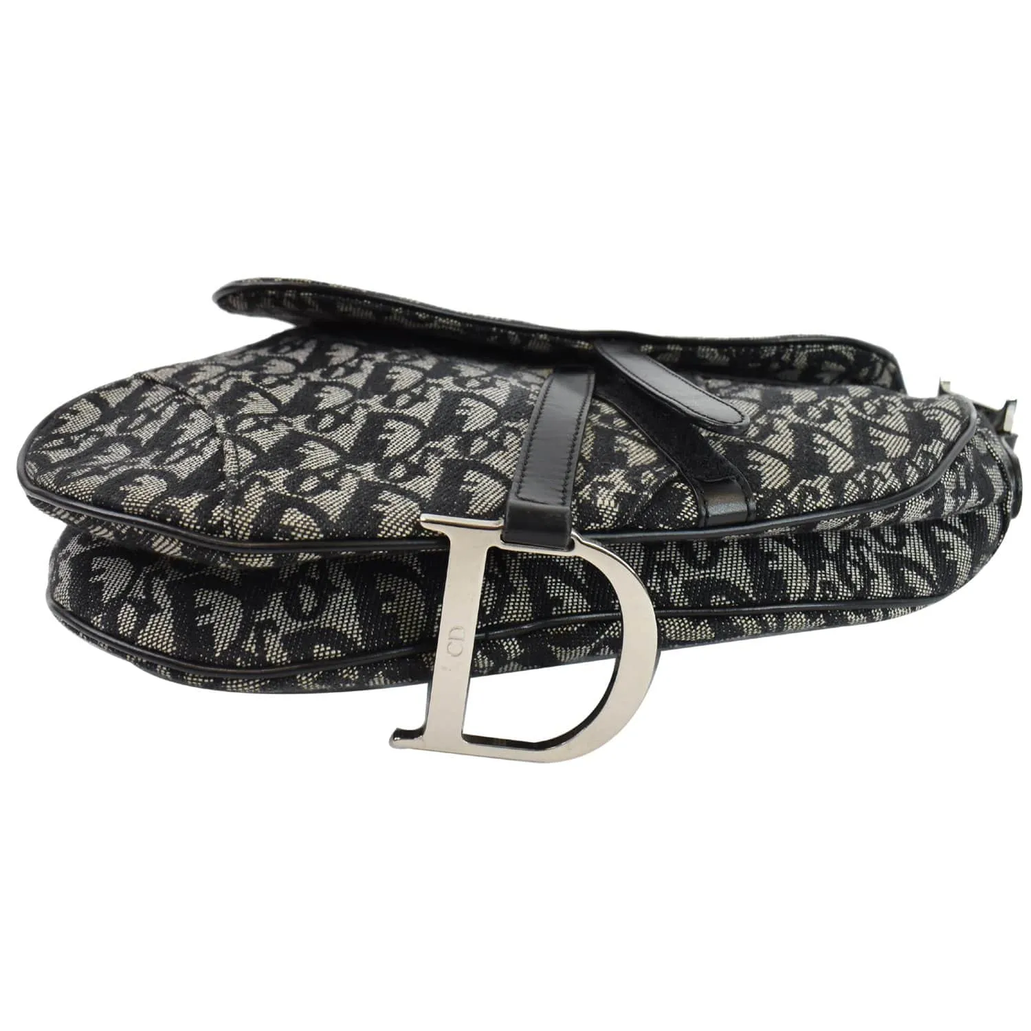CHRISTIAN DIOR Saddle Oblique Jacquard Shoulder Bag Black - 15% OFF