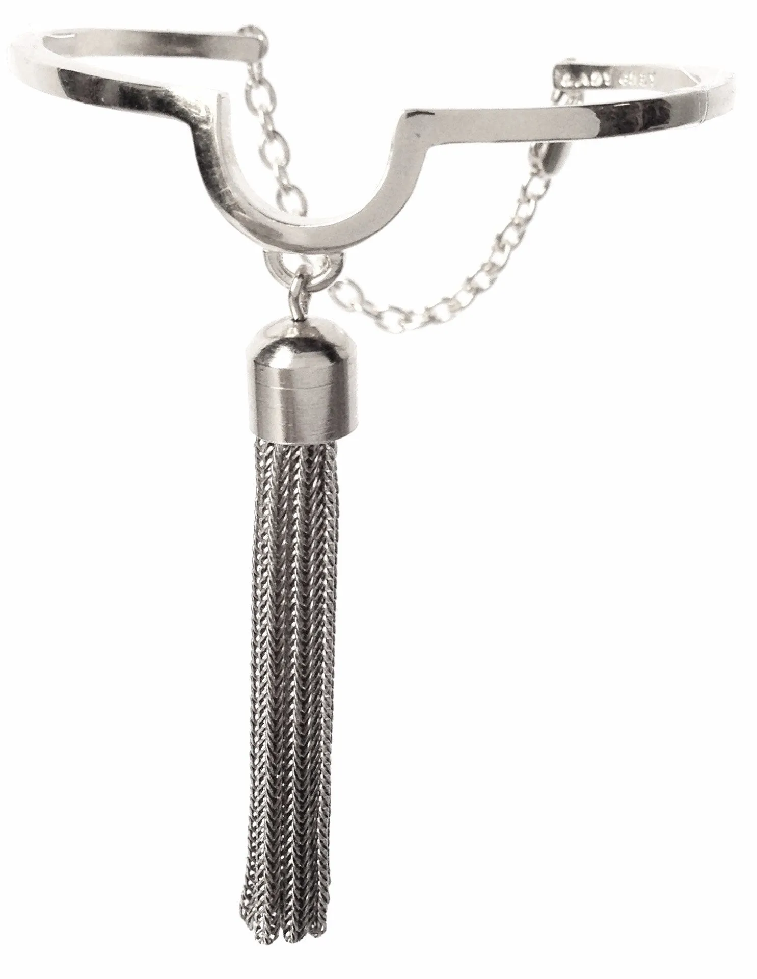 Cleft Tassel Bracelet in Silver