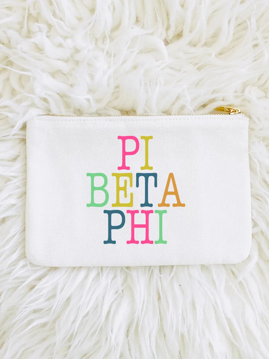 Colorblock Cosmetic Bag