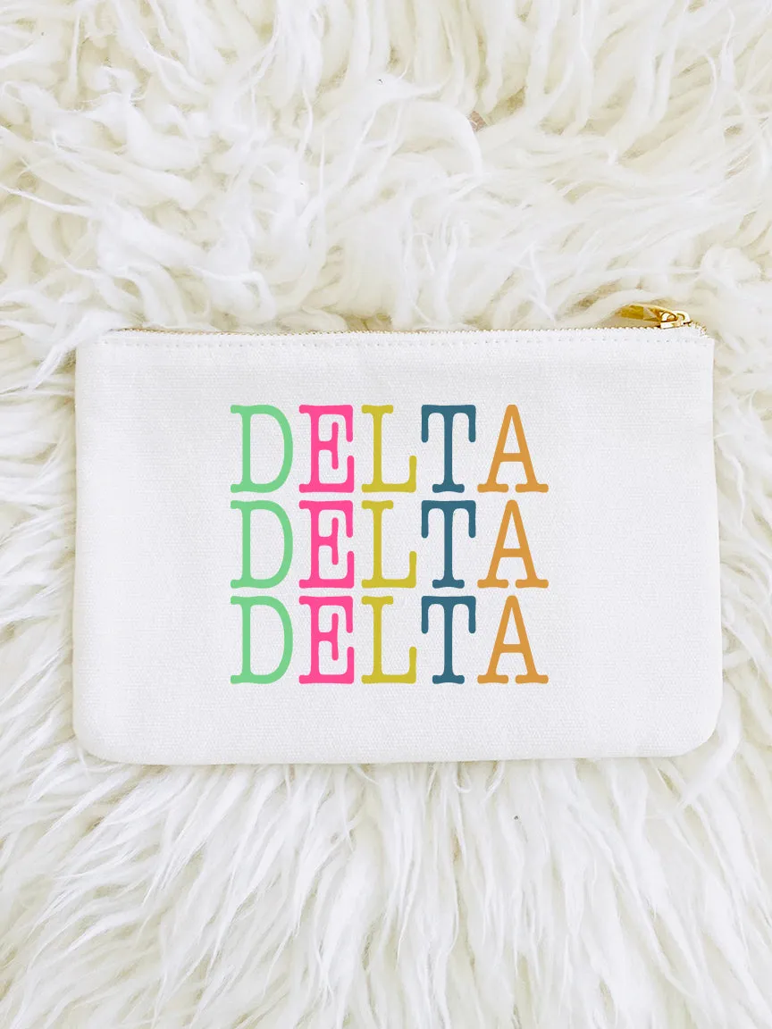 Colorblock Cosmetic Bag