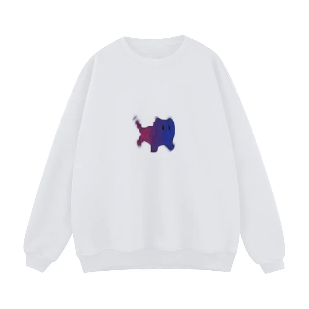 Colorblock Kitten Print Sweatshirt