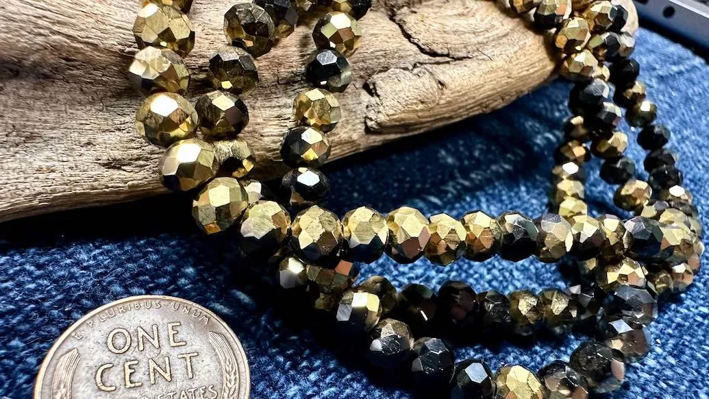 Crystal Bead Strand - Faceted Rondelles - 6mm - 16.5”