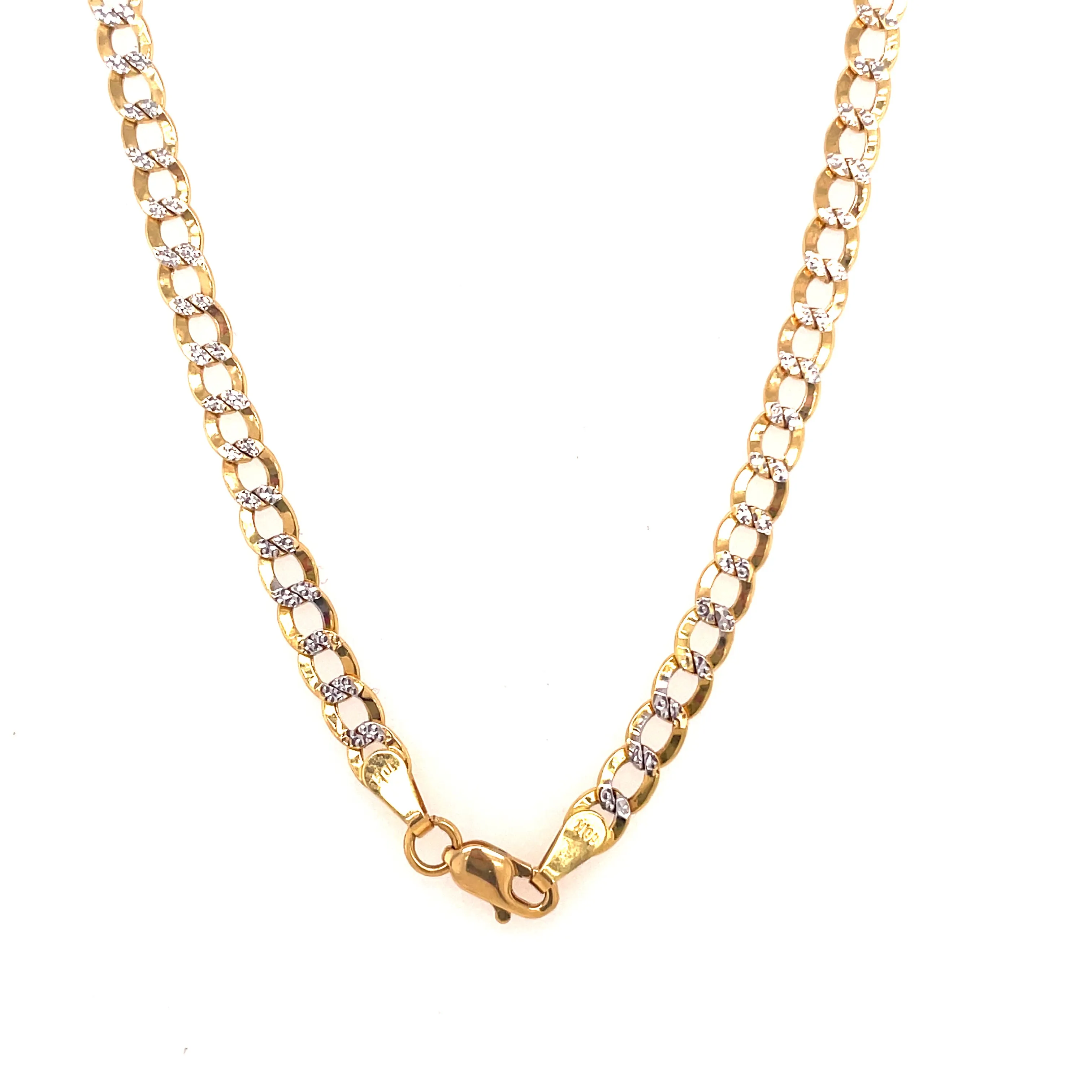 Cuban Two Tones Gold Chain - 70116