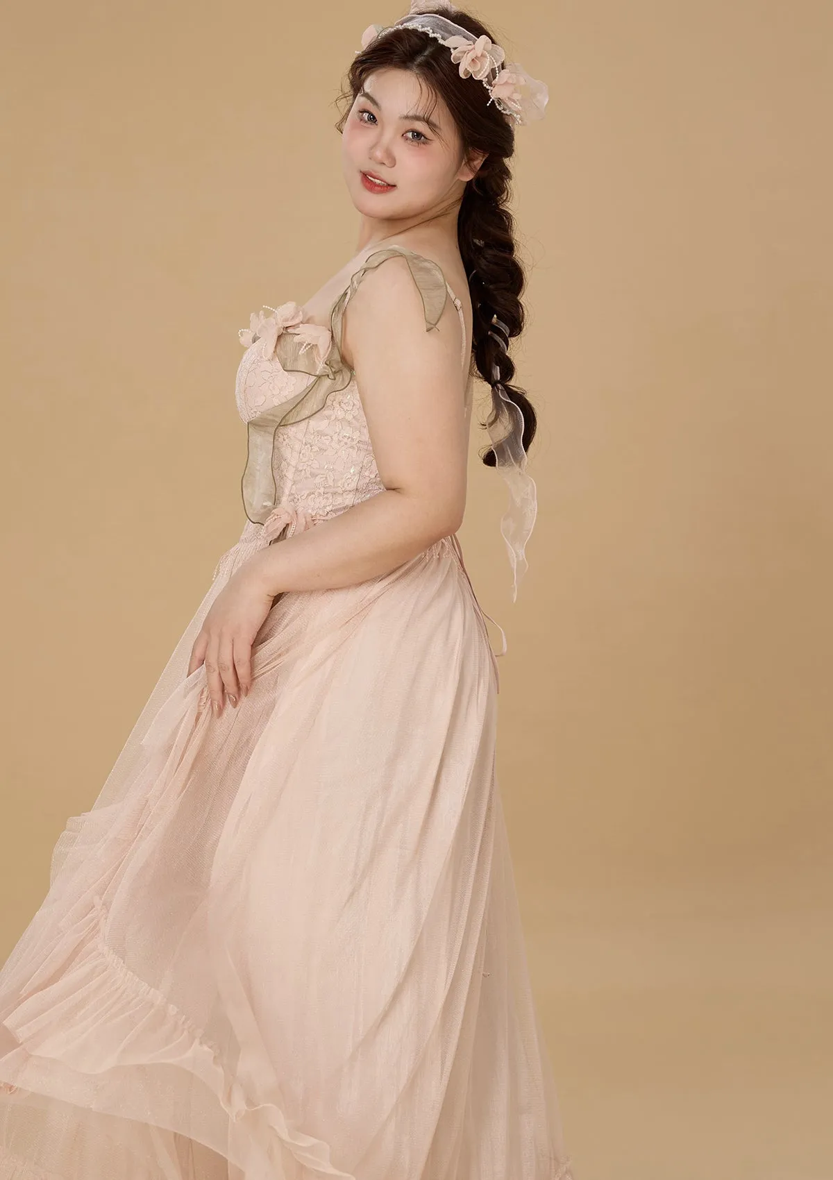 Curve & Plus Flower Kissing Wonderland Corset Dress