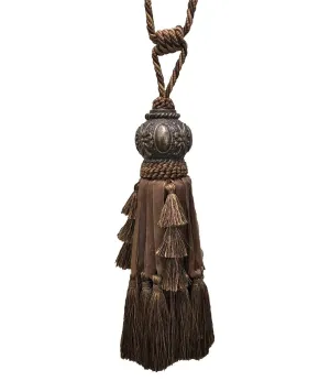 Decorative Tassel Tie Back Chocolate Brown