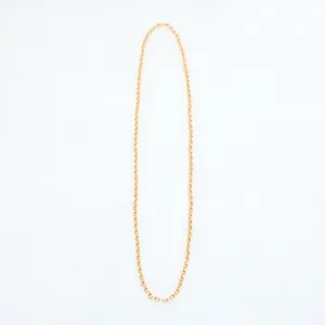Double Chain Necklace, 18K Yellow Gold, Medium Link, 32"