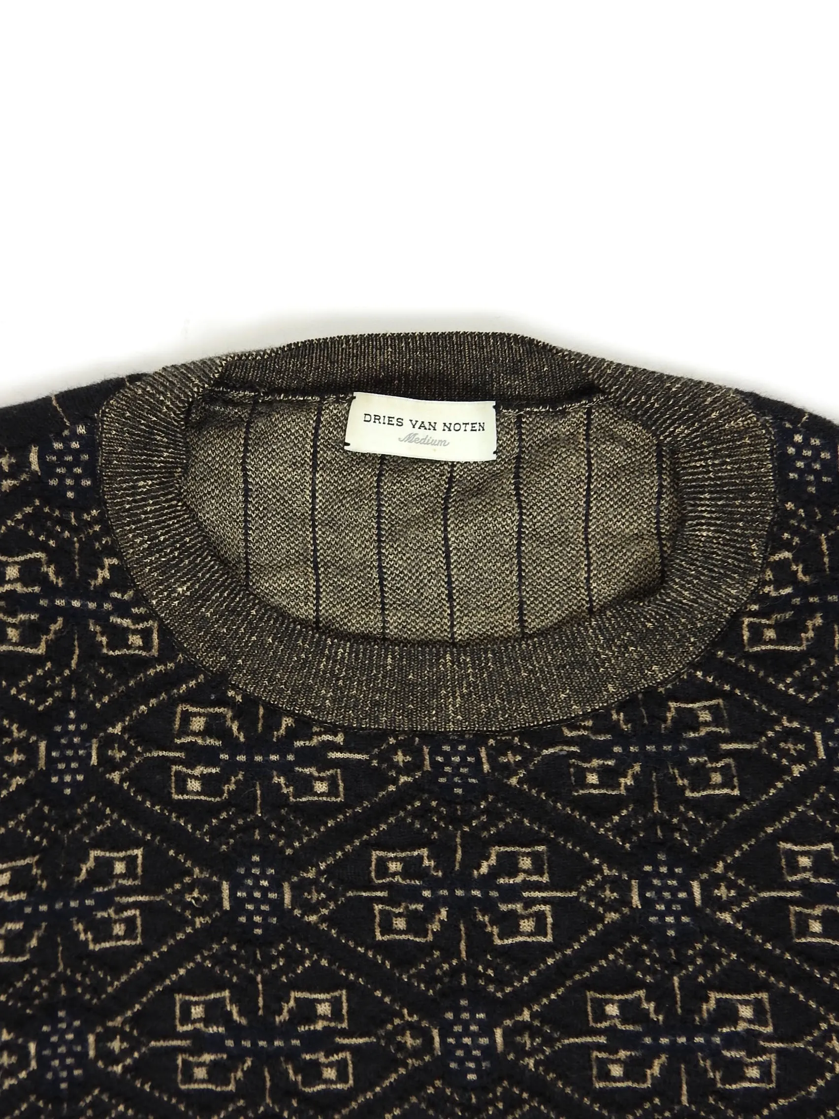 Dries Van Noten Patterned Knit Size Medium