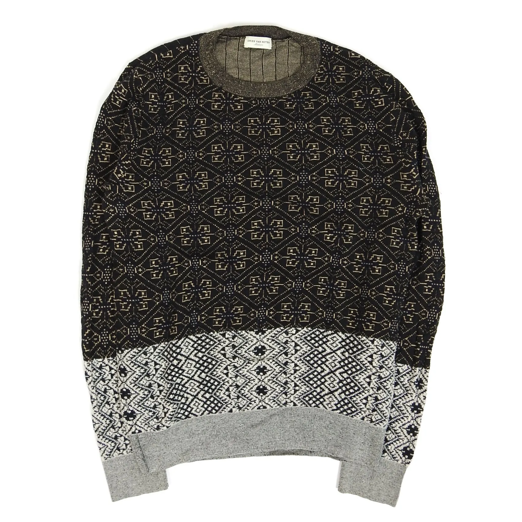 Dries Van Noten Patterned Knit Size Medium