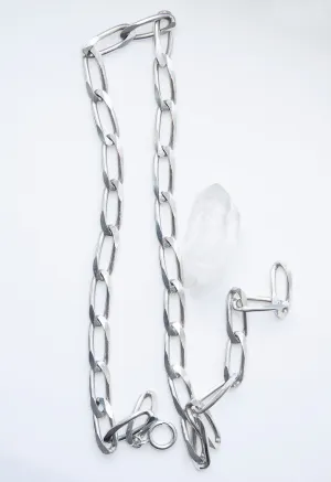 Elongated 9mm Curb Chain Necklace