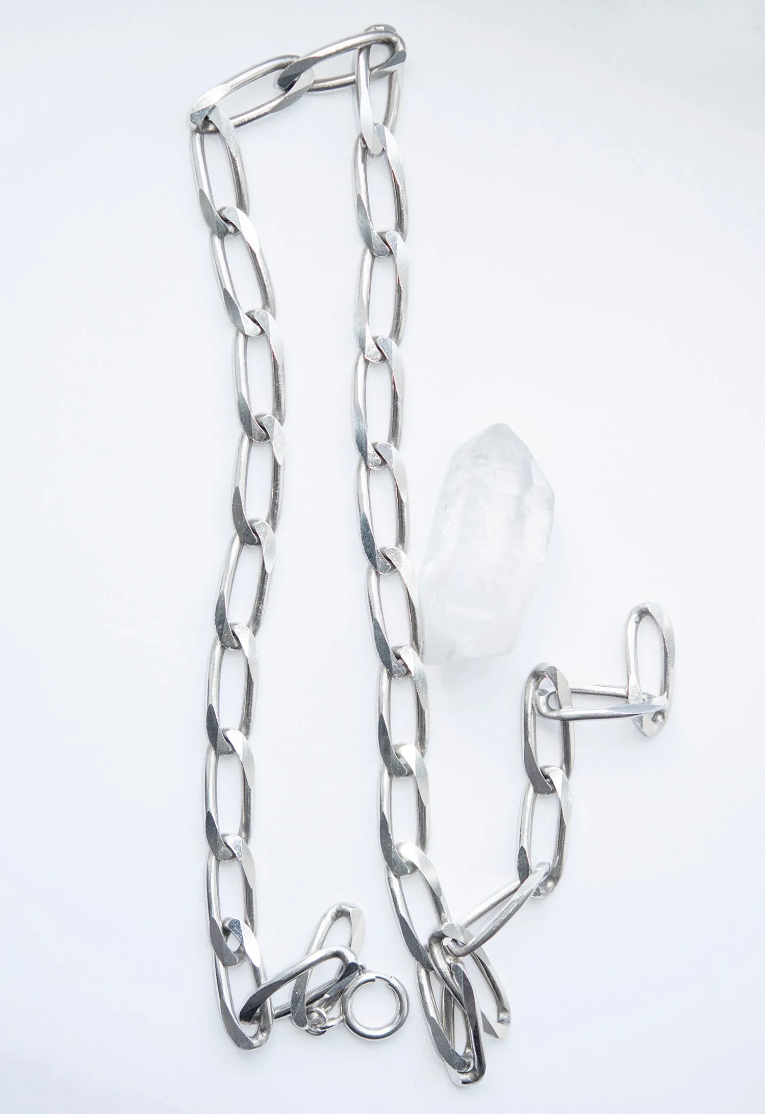Elongated 9mm Curb Chain Necklace