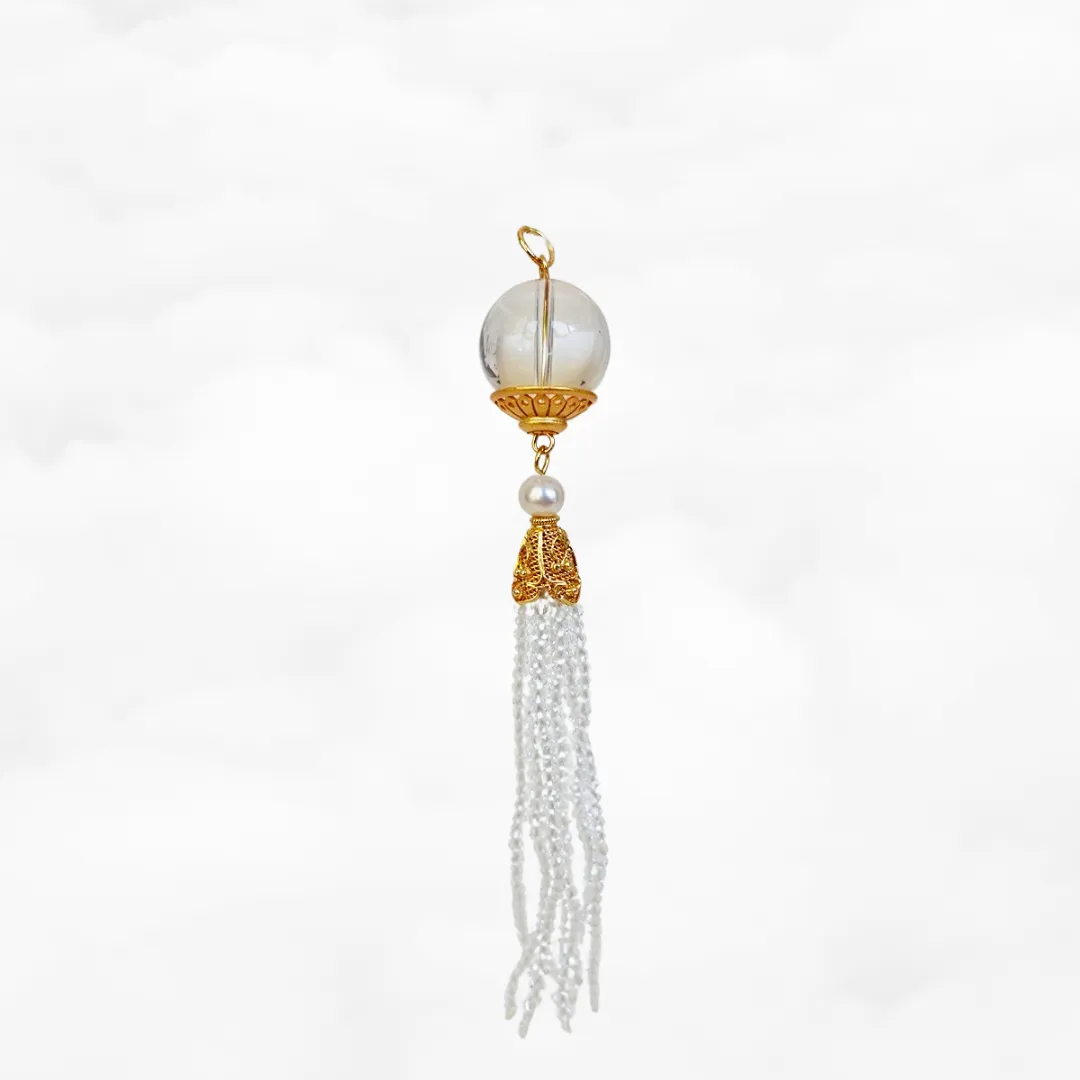 Emptiness Crystal Zircon Tassel Pendant