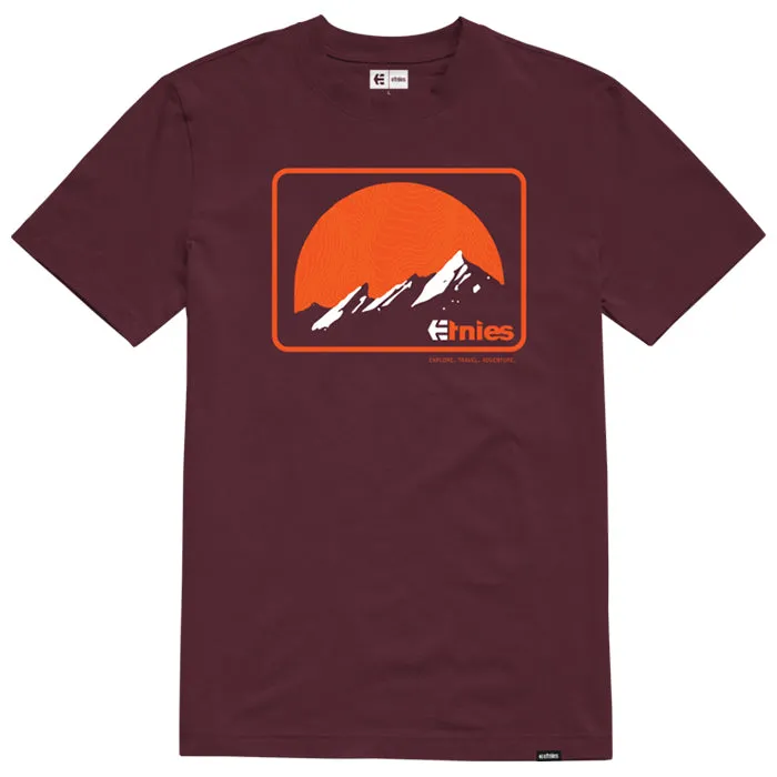 ETNIES MTN SS TEE [BURGUNDY]